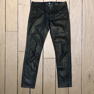 𝅺7 FOR ALL MANKIND SIZE 26 LUCY COATED SKINNY JEAN